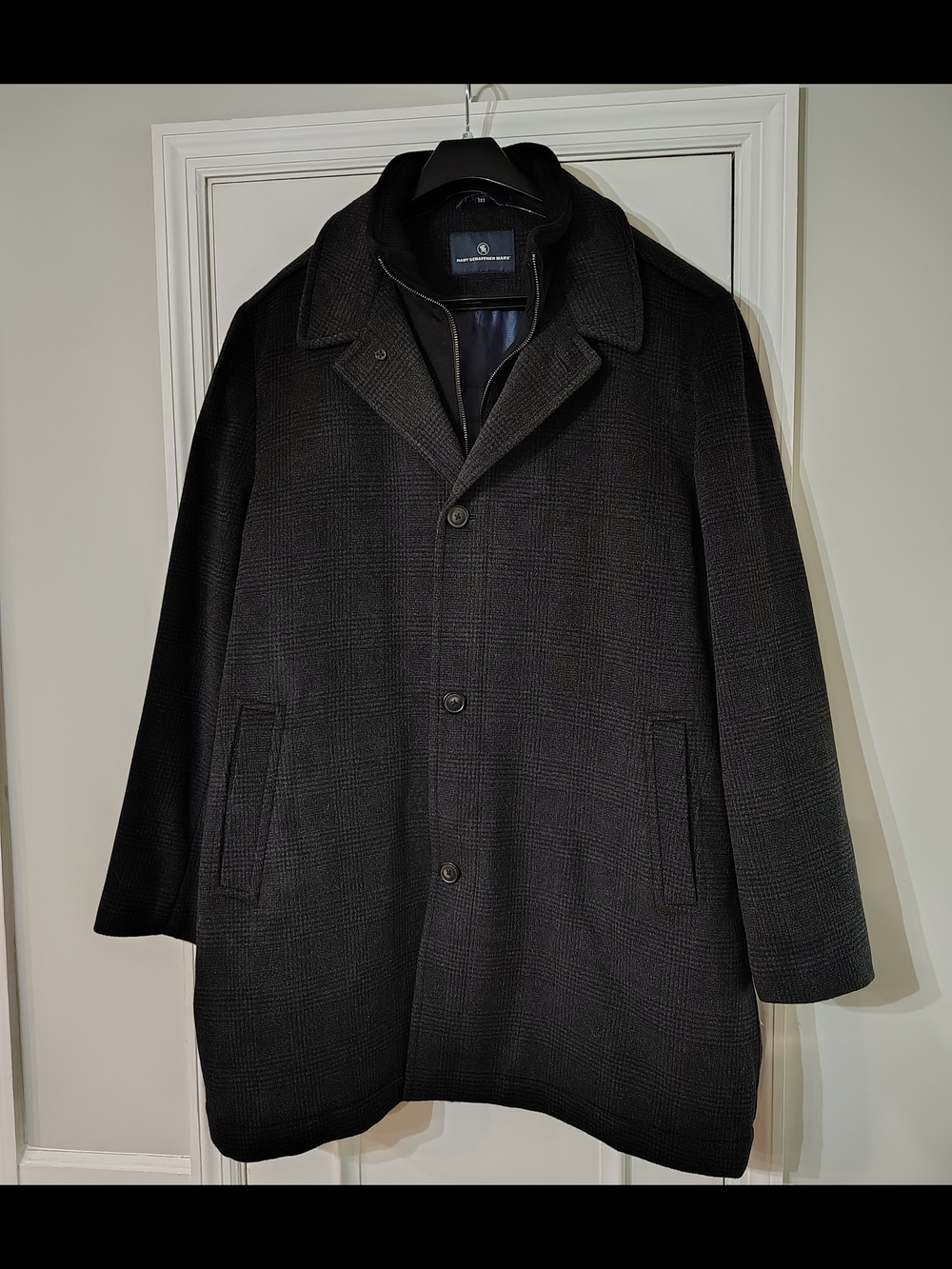 Men's Tweed Peacoat Overcoat
